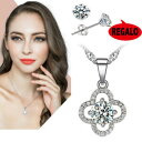 yzWG[EANZT[ y_gfB[XlbNXN[o[zCgciondolo collana da donna strass quadrifoglio bianco a220