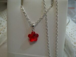 【送料無料】ジュエリー・アクセサリー フィオーレスワロフスキーロッソネックレスアートcollana fiore swarovski rosso art244