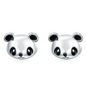 【送料無料】ジュエリー・アクセサリー イヤリングシルバースターリングボタンパンダorecchini 925 argento sterling bottone donna panda animale carino(4)