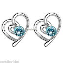 【送料無料】ジュエリー・アクセサリー イヤリングクリスタルスワロフスキーorecchini donna cristallo swarovski elements cuore celeste or10(4)
