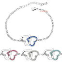 【送料無料】ジュエリー・アクセサリー スワロフスキークリスタルブレスレットbracciale da donna cristallo swarovski elements cuore vari b14
