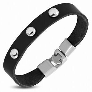 【送料無料】ジュエリー・アクセサリー ブレスレットファンタイシーエンクワールノワールアベックブトンズファンタイジーbracelet fantaisie en cuir noir avec boutons fantaisie