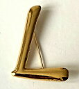 【送料無料】ジュエリー・アクセサリー ヴィンテージブロッシュイニシャルレトレドレヌフbroche vintage initial l lettre dore 5cm comme neuf(4)
