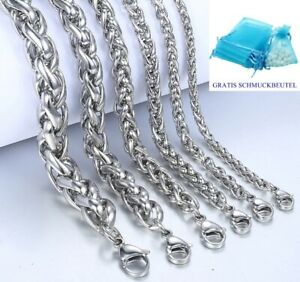 【送料無料】ジュエリー・アクセサリー ネックレスソリッドステンレスメンズウーマンcollana intrecciata acciaio inox massiccio 3 6 mm uomo donna 30 120 cm