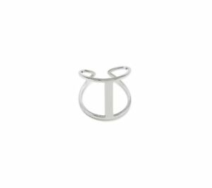 【送料無料】ジュエリー・アクセサリー バグラージアベックバレコンターアシエアルジェンテbg519f bague large avec barre et contour acier argente