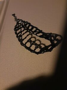 【送料無料】ジュエリー・アクセサリー ヴィンテージオリジナルハンドメイドブラックビーズカラーcollarino di perline nere fatto a mano originale vintage