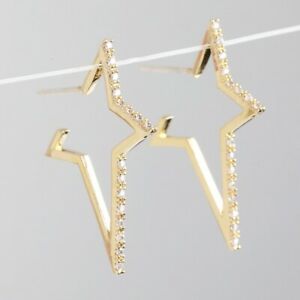 【送料無料】ジュエリー・アクセサリー スタークリスタルフープイヤリングorecchini cerchi cristallo stella