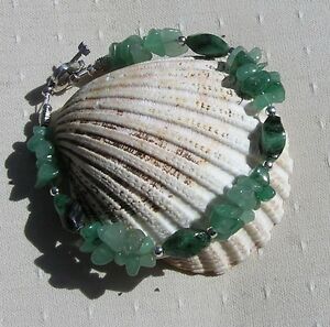 【送料無料】ジュエリー・アクセサリー アガタグリーングリーンアドベンチャークリスタルジェムブレスレットウッドランドグレンagata verde e verde avventurina cristallo gemma braccialetto woodland glen