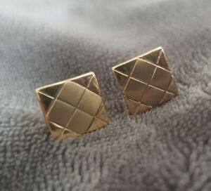 ̵ۥ奨꡼꡼ ɥȡ󥴡ɥȡ󥴡ɥȡ󥤥󥰥ݥmonet 10mm 1cm square goldtone oro orecchini a perno geometrico post