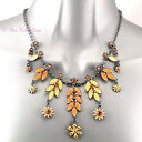 【送料無料】ジュエリー・アクセサリー レトロイームエナメルシックネックレスretro eame smalto shabby chic natura fiore foglie collana con