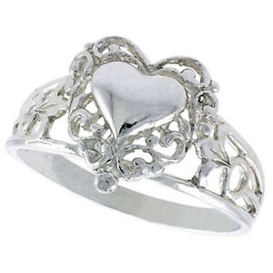 【送料無料】ジュエリー・アクセサリー シルバースターリングハイポリッシュハートウーマンリングargen..