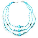 【送料無料】ジュエリー・アクセサリー ロングシェルグラスパールネックレスアクア3strand a long shell e collana di perle di vetro aqua