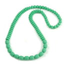 【送料無料】ジュエリー・アクセサリー ライトグリーングロッソビーズロングネックレスlunga collana con perline in resina grosso in verde chiarolunghi 86cm