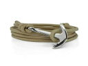 yzWG[EANZT[ Thx[WVo[AJ[uXbgYE[}uXbgpR[h[vuXbgsand beige e argento anchor braccialetto uomo donna bracciale paracord cor