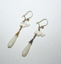 【送料無料】ジュエリー・アクセサリー ヴィンテージパールエレファントペンダントイヤリングvintage hand carved madreperla orecc...