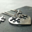 【送料無料】ジュエリー・アクセサリー パズルハートネックレスママセットset di tre puzzle cuore collane, madre e figl...