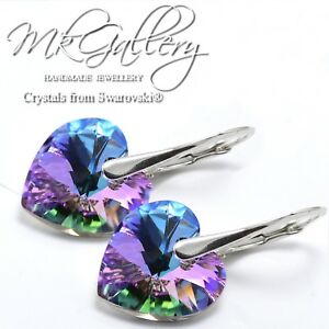 【送料無料】ジュエリー・アクセサリー ハートスターリングシルバーイヤリングミリメートルハートスワロフスキークリスタルR* cuore * 925 argento sterling orecchini 14 mm cuore cristalli di swarovski R