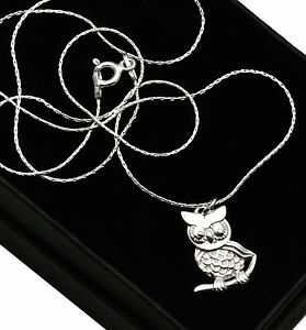【送料無料】ジュエリー・アクセサリー シルバースターリングフクロウネックレス925 argento sterling collana gufo