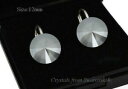 【送料無料】ジュエリー・アクセサリー シルバースターリングイヤリングダークグレースワロフスキーR925 argento sterling orecchini * grigio scuro * cristalli rivoli swarovski R da