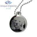 【送料無料】ジュエリー・アクセサリー メモリアルペットパーソナライズラウンドペンダントネックレスmemoriale pet personalizzata foto tondo inciso collana ciondolobomboniera