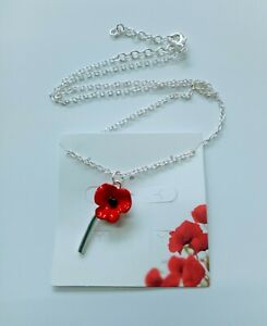 【送料無料】ジュエリー・アクセサリー ケシペンダントciondolo a forma di papavero rosso