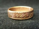 【送料無料】ジュエリー・アクセサリー ハンドメイドジャージーコインリングサイズfatto a mano jersey coin anello 1945, la ...