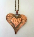 【送料無料】ジュエリー・アクセサリー ハートボホシックアンティークペンダントインチブロンズチェーンgrande cuore boho chic ciondolo in rame antico su una catena bronzo 20