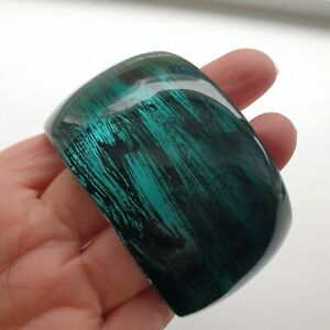 【送料無料】ジュエリー・アクセサリー プラスチックターコイズグリーンフォイルブレスレットビッグブレスレットバックretro in plastica verde turchese foil braccialetto grosso bracciale mod 70s disco 80s