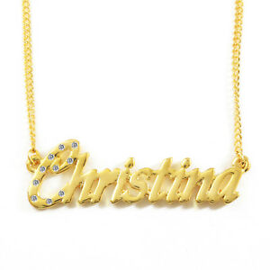 ̵ۥ奨꡼꡼ ͥå쥹ꥹƥʥåꥹޥץ쥼nome collana christina 18ct placcato oroalta qualita regali di natale