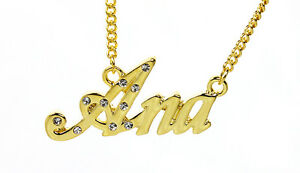 【送料無料】ジュエリー・アクセサリー クリスマスゴールドメッキネックレス18k oro placcato collana con nome ananatale regalo personalizzato per la sua