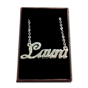 【送料無料】ジュエリー・アクセサリー パーソナライズブライドメイドローラアイデアホワイトゴールドメッキネックレスbianco oro placcato collana con nomelauraidea regalo per leidamigelle personalizzato