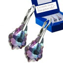 【送料無料】ジュエリー・アクセサリー スワロフスキーRシルバースターリングバロックイヤリングクリスタル925 argento sterling orecchini barocco 16mm cristalli genuini da swarovski R