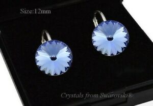 ̵ۥ奨꡼꡼ С󥰥󥰥ե饤ȥեRꥹ925 argento sterling orecchini * luce zaffiro * rivoli swarovski R cristalli da