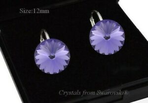 ̵ۥ奨꡼꡼ С󥰥󥰥󥶥˥ƥꥹ륹եR925 argento sterling orecchini * cristalli tanzanite * rivoli da swarovski R