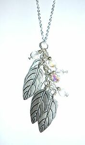 【送料無料】ジュエリー・アクセサリー クリスタルドロップネックレスcaduta di foglielucida foglie amp; crystal goccia collana 24