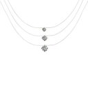 【送料無料】ジュエリー・アクセサリー スワロフスキークリスタルネックレスナイロンワイヤcollana cristallo swarovski 3 file su filo nylon lunghezza 35 da 70cm