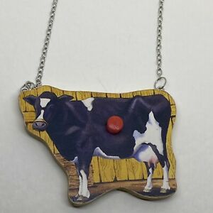 【送料無料】ジュエリー・アクセサリー ヴィンテージペンダントネックレスインチmucca in legno vintage toy collana grande ciondolo grande fattoria animali 22 pollici