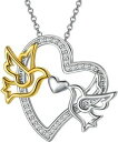 yzWG[EANZT[ Vo[X^[OlbNXo[hy_gun[gWRjy_g925 argento sterling collana con ciondolo bird amore cuore zirconi ciondolo