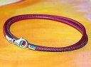 【送料無料】ジュエリー・アクセサリー ライムベイアートダークレッドナッパシルバースターリングブレスレットdonna 3mm dark red nappa amp; argento sterling braccialetto da lyme bay art(4)