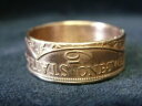 【送料無料】ジュエリー・アクセサリー ハンドメイドジャージーコインリングサイズfatto a mano jersey coin anello 1947, tag...