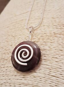 【送料無料】ジュエリー・アクセサリー アメジストドーナツオンスパイラルベイルペンダントシルバースネークチェーンネックレス