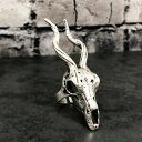 ジュエリー・アクセサリー スターリングシルバーコーティングスカルリングゴシックスカルアンテロープリングsterling argento rivestito teschio anello gothic skull antilope ring r57