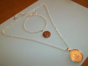 【送料無料】ジュエリー・アクセサリー セイペンスシリングシルバーネックレスブレスレットセットスコティッシュ