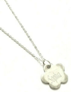 【送料無料】ジュエリー・アクセサリー ネックレスパーソナライズペンダントガールズfatto a mano incisa personalizzata fiore ciondolo con collana regalo ragazzebambini