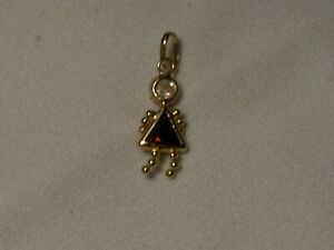 【送料無料】ジュエリー・アクセサリー ゴールドクリスタルレッドガールペンダントペンダント14k oro, trasparente amp; cristallo rosso bambina ciondolo o ciondolo