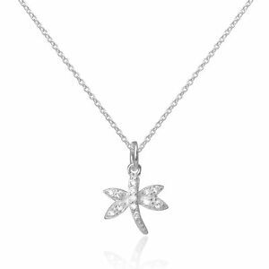 sterling silver cz cristallo incastonati libellula collana 16 22 polliciスターリングシルバークリスタルセットトンボネックレスインチ※注意※NYからの配送になりますので2...