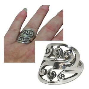 【送料無料】ジュエリー・アクセサリー バグヴィンテージエンアルジェントマスボリュートアジュレビジューリングbague vintage en argent massif 925 volutes ajourees t 54 et t 56 bijou ring