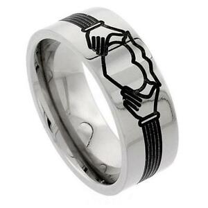 【送料無料】ジュエリー・アクセサリー クラダモデルチタニウムフラット9mm titanio piatto comfort per fede nuziale con claddagh modello 【送料無料】ジュエリー・アクセサリー クラダモデルチタニウムフラット9mm titanio piatto comfort per fede nuziale con claddagh modello
