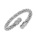 yzWG[EANZT[ XeXX`[VF[hVo[I[vGhfB[XuXbguXbgacciaio inox tonalita argento aperto estremita donna bracciale rigido