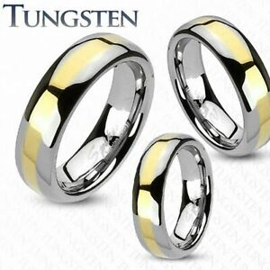 【送料無料】ジュエリー・アクセサリー タングステンゴールデンラインanello di fidanzamento in tungsteno linea dorata